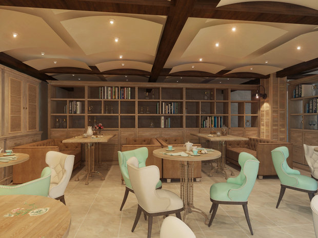 Фото из портфолио проект кафе в "Еврейском Культурном Центре" – фотографии дизайна интерьеров на INMYROOM