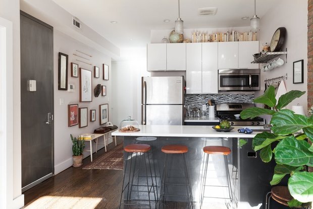 Фото из портфолио Промышленно-современная квартира в Бруклине – фотографии дизайна интерьеров на INMYROOM