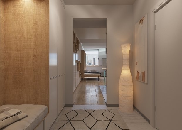 Фотография: Прихожая в стиле Минимализм, Квартира, Студия, Проект недели, Екатеринбург, Марина Евстигнеева, Монолитный дом, 40-60 метров – фото на INMYROOM