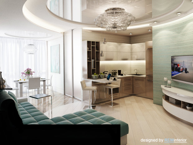 Фото из портфолио Студия, 46 м.кв. – фотографии дизайна интерьеров на INMYROOM