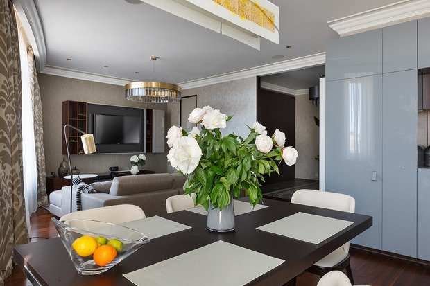 Фотография: Кухня и столовая в стиле Современный, Гостиная, Интерьер комнат, Проект недели – фото на INMYROOM