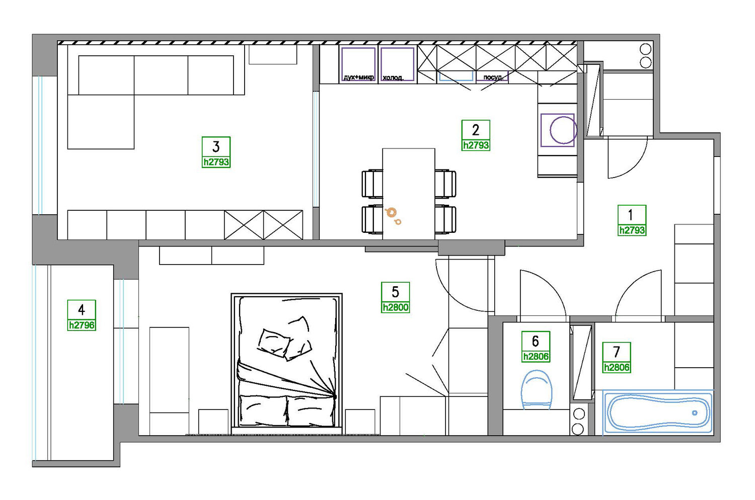 Фотография: Планировки в стиле , Квартира, Проект недели, Химки, Монолитный дом, 2 комнаты, 40-60 метров, Наталья Краснобородько, ЖК «Звезда России» – фото на INMYROOM Фотография: Планировки в стиле , Квартира, Проект недели, Химки, Монолитный дом, 2 комнаты, 40-60 метров, Наталья Краснобородько, ЖК «Звезда России» – фото на INMYROOM