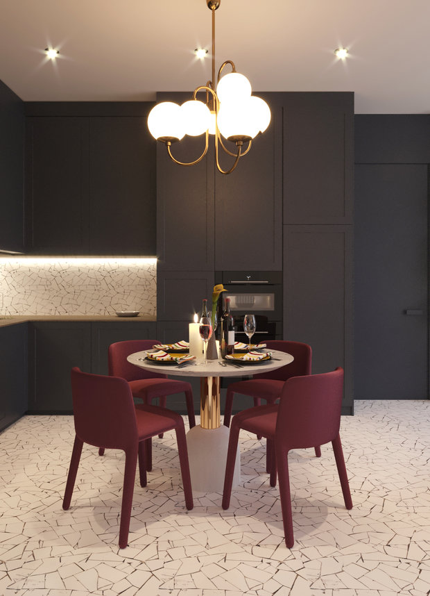Фотография: Кухня и столовая в стиле Современный, Квартира, Исландия, Проект недели, Москва, 3 комнаты, 60-90 метров – фото на INMYROOM