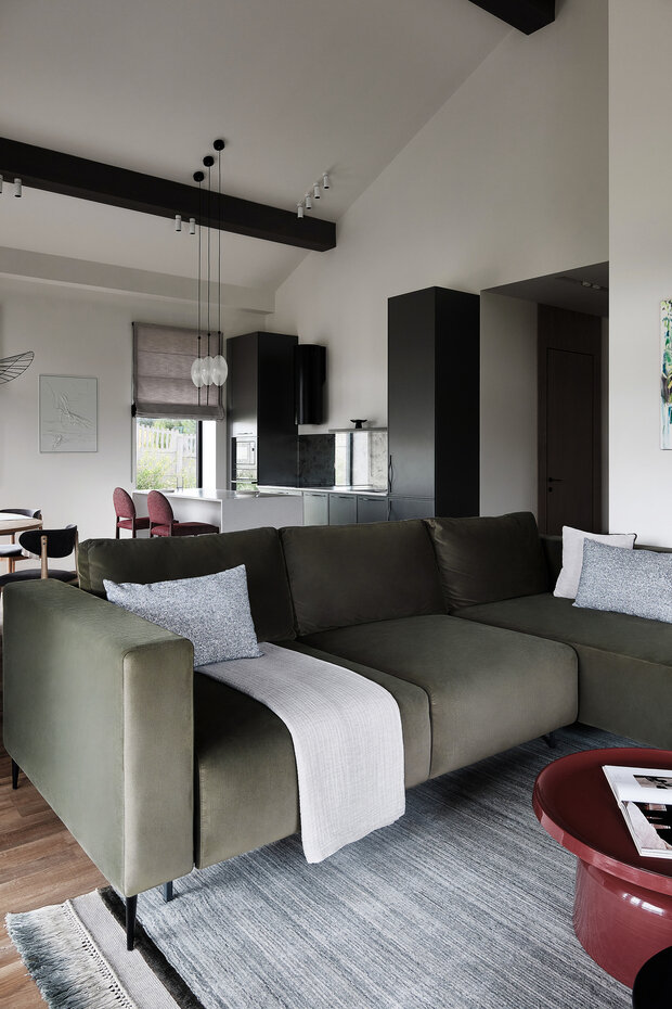 Фотография: Гостиная в стиле Современный, Минимализм, Скандинавский, Дом, Проект дня, Дом и дача, Пермь, 4 и больше, Более 90 метров – фото на INMYROOM