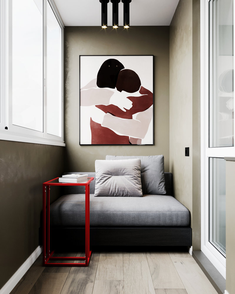 Фотография: Балкон в стиле Современный, Квартира, Минимализм, Проект недели, Казахстан, 2 комнаты, 40-60 метров, Anova Interior Design – фото на INMYROOM Фотография: Балкон в стиле Современный, Квартира, Минимализм, Проект недели, Казахстан, 2 комнаты, 40-60 метров, Anova Interior Design – фото на INMYROOM