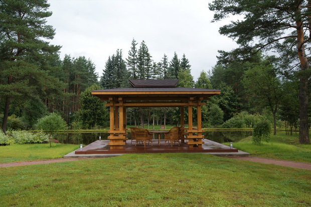 Фото из портфолио Беседка в японском стиле (пригород Санкт-Петербурга) – фотографии дизайна интерьеров на INMYROOM