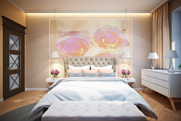 Фото из портфолио спальня с розами – фотографии дизайна интерьеров на INMYROOM