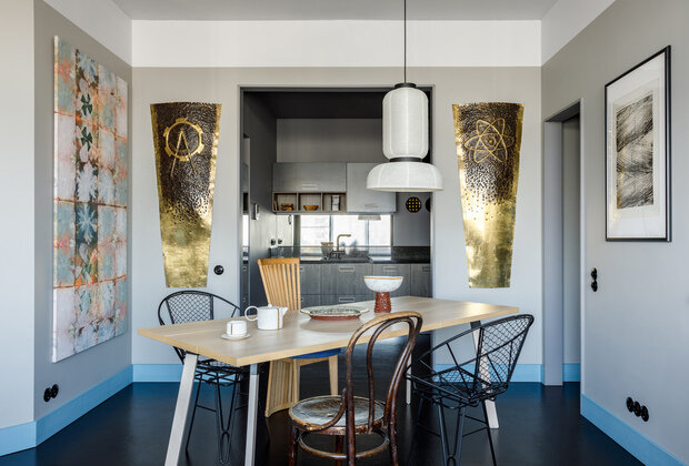 Фотография: Кухня и столовая в стиле Современный, Эклектика, Квартира, Проект дня, Москва, Ирина Крашенинникова, Монолитный дом, 3 комнаты, 60-90 метров – фото на INMYROOM