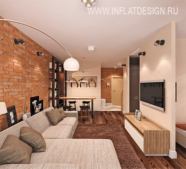 Фото из портфолио Однокомнатная квартира 41 кв м – фотографии дизайна интерьеров на INMYROOM