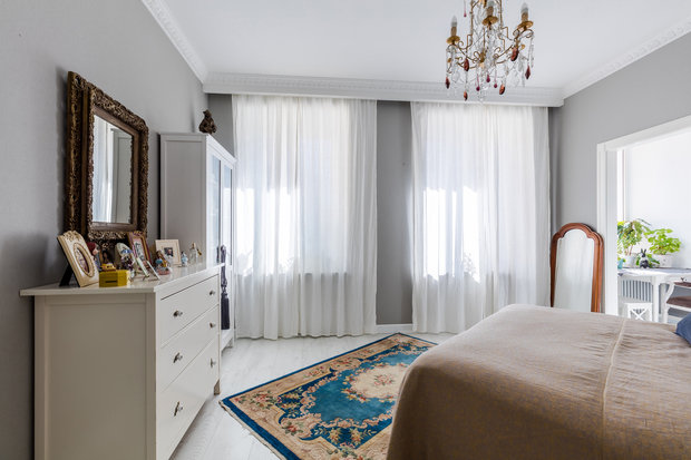 Фотография: Спальня в стиле Прованс и Кантри, Эклектика, Квартира, Проект недели, Санкт-Петербург, 3 комнаты, Более 90 метров, Анна Плакунова – фото на INMYROOM