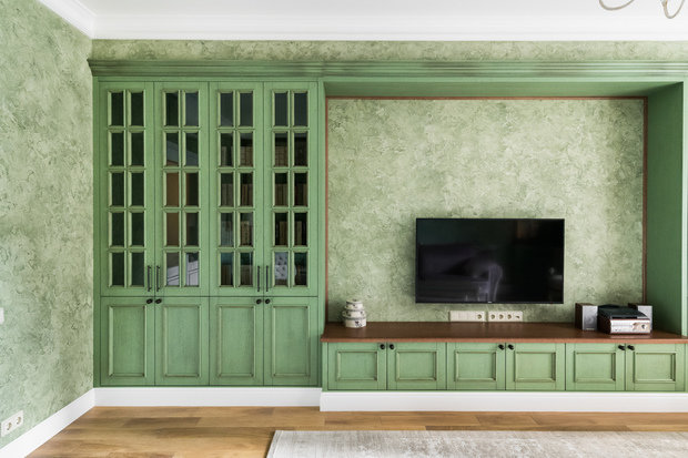 Фотография: Гостиная в стиле Прованс и Кантри, Лофт, Квартира, Проект недели, Москва, Альбина Алиева, Монолитный дом, 4 и больше, Более 90 метров – фото на INMYROOM