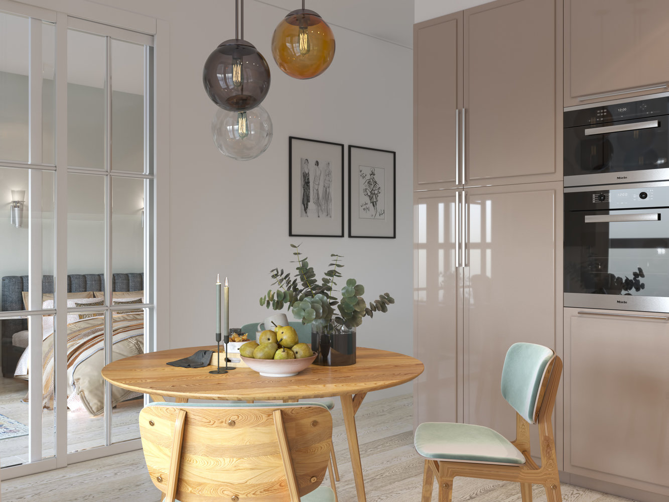 Фотография: Кухня и столовая в стиле Современный, Квартира, Проект недели, Москва, Ирина Кривцова, Монолитный дом, 1 комната, 40-60 метров – фото на INMYROOM Фотография: Кухня и столовая в стиле Современный, Квартира, Проект недели, Москва, Ирина Кривцова, Монолитный дом, 1 комната, 40-60 метров – фото на INMYROOM