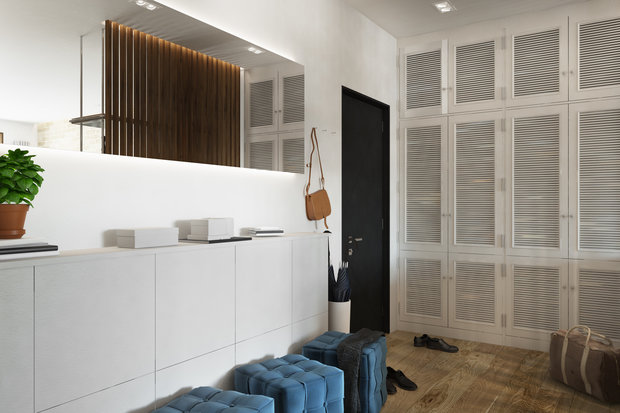 Фото из портфолио Эко-минимализм на "Смольном Проспекте"Квартира для отдыха, где нет ничего лишнего – фотографии дизайна интерьеров на INMYROOM