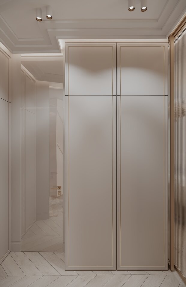 Фото из портфолио Дизайн-проект квартиры в ЖК «Миръ» в стиле современной классики – фотографии дизайна интерьеров на INMYROOM