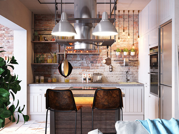 Фото из портфолио Loft для небольшой квартиры. – фотографии дизайна интерьеров на INMYROOM
