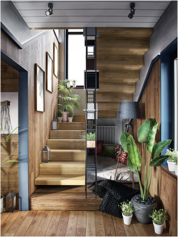 Фотография: Прихожая в стиле Эко, Дом, Проект недели, Дом и дача, Макс Жуков, Ленинградская область, ToTaste Studio, 4 и больше, Более 90 метров – фото на INMYROOM