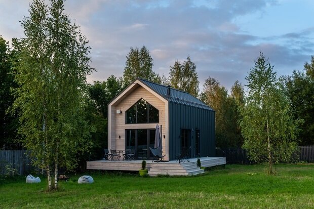 Фотография: Ландшафт в стиле , Проект дня, Дача, Дом и дача, Московская область, Михаил Новинский, 3 комнаты, 40-60 метров, 60-90 метров, скандинавский с элементами минимализма – фото на INMYROOM