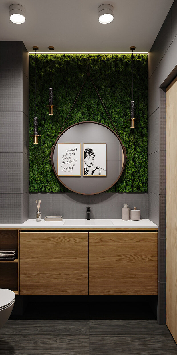 Фотография: Ванная в стиле Современный, Прихожая, Квартира, Проект дня, Санкт-Петербург, Юлия Чернова, 4 и больше, 60-90 метров – фото на INMYROOM