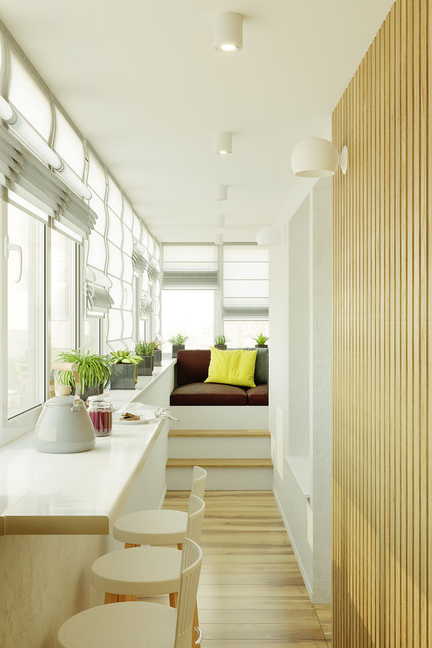 Фотография: Балкон в стиле Современный, Минимализм, Проект недели, Москва, Панельный дом, 2 комнаты, 60-90 метров, LINES – фото на INMYROOM