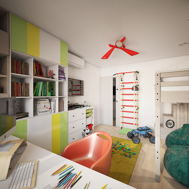 Фото из портфолио Семейный минимализм. Игра цвета. – фотографии дизайна интерьеров на INMYROOM