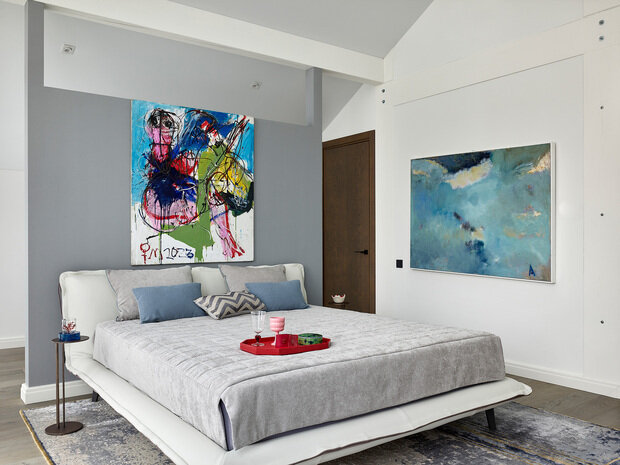 Фотография: Спальня в стиле Современный, Проект дня, Дача, Подмосковье, Блочный дом, 4 и больше, Более 90 метров, Марина Жеренко – фото на INMYROOM