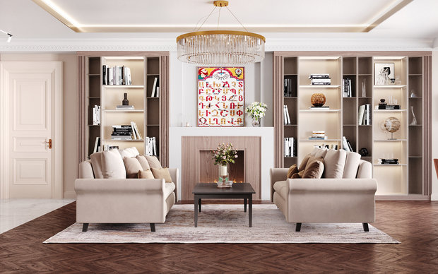 Фотография: Гостиная в стиле Классический, Современный – фото на INMYROOM