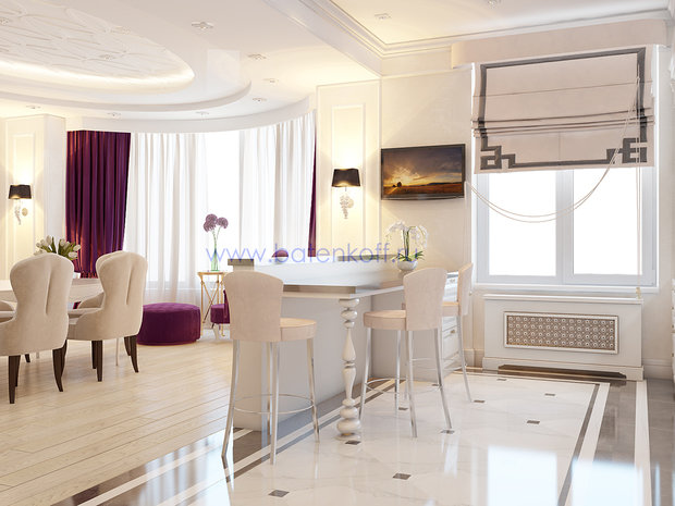 Фото из портфолио Дизайн проект кухни в современной классике в ЖК Тихвин от Батенькофф – фотографии дизайна интерьеров на InMyRoom.ru