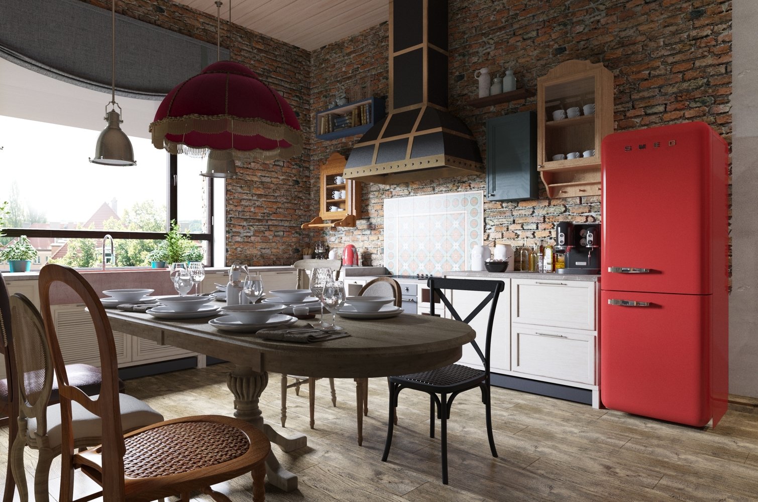 Фотография: Кухня и столовая в стиле Эклектика, Квартира, Проект недели, Москва, Светлана Гаврилова, 3 комнаты, Более 90 метров – фото на INMYROOM Фотография: Кухня и столовая в стиле Эклектика, Квартира, Проект недели, Москва, Светлана Гаврилова, 3 комнаты, Более 90 метров – фото на INMYROOM