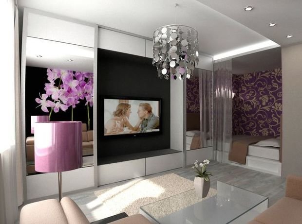 Фотография: Гостиная в стиле Современный, Спальня, Интерьер комнат – фото на INMYROOM