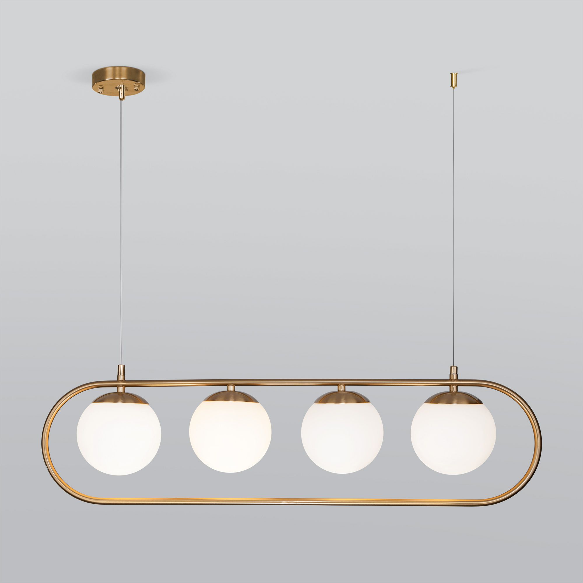 Подвесной светильник Ringo золотого цвета со стеклянными плафонами