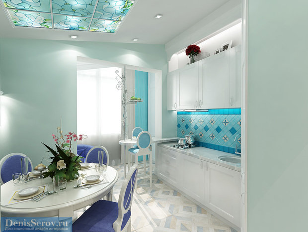 Фото из портфолио Кухня с балконом в загородном доме, современная классика – фотографии дизайна интерьеров на INMYROOM