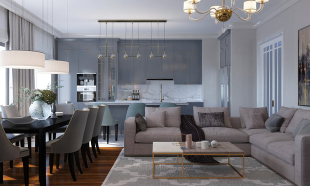 Фото из портфолио Квартира - современная классика. 1905 г. Кухня. – фотографии дизайна интерьеров на INMYROOM