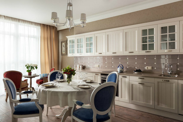 Фотография: Кухня и столовая в стиле Прованс и Кантри, Классический, Квартира, Проект недели, Киев, Монолитный дом, 3 комнаты, Более 90 метров, Алеся Сахно, Анна Муравская – фото на INMYROOM