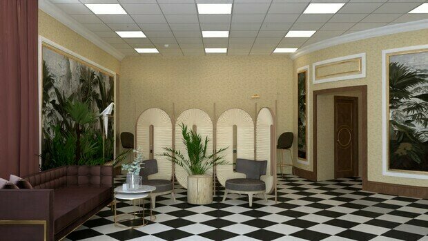 Фото из портфолио Офисное помещение 800 кв.м, г.Москва, вариант в стиле ар-деко – фотографии дизайна интерьеров на INMYROOM
