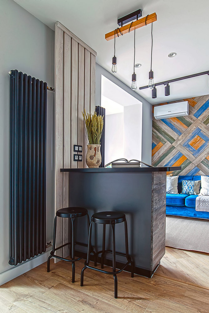 Фотография: Кухня и столовая в стиле Современный, Малогабаритная квартира, Квартира, Проект недели, Химки, 1 комната, 2 комнаты, до 40 метров, Татьяна Масленникова – фото на INMYROOM