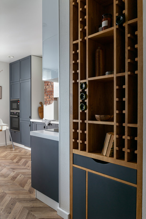 Фотография: Кухня и столовая в стиле Скандинавский, Современный, Квартира, Проект недели, Москва, 2 комнаты, 40-60 метров, Виктория Вишневская – фото на INMYROOM