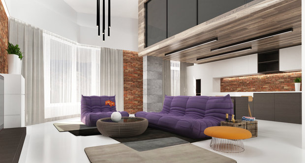 Фото из портфолио Дизайн гостиной в коттедже – фотографии дизайна интерьеров на INMYROOM