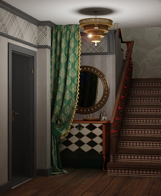 Фото из портфолио Частный «Spa-dom» в колониальном стиле – фотографии дизайна интерьеров на INMYROOM