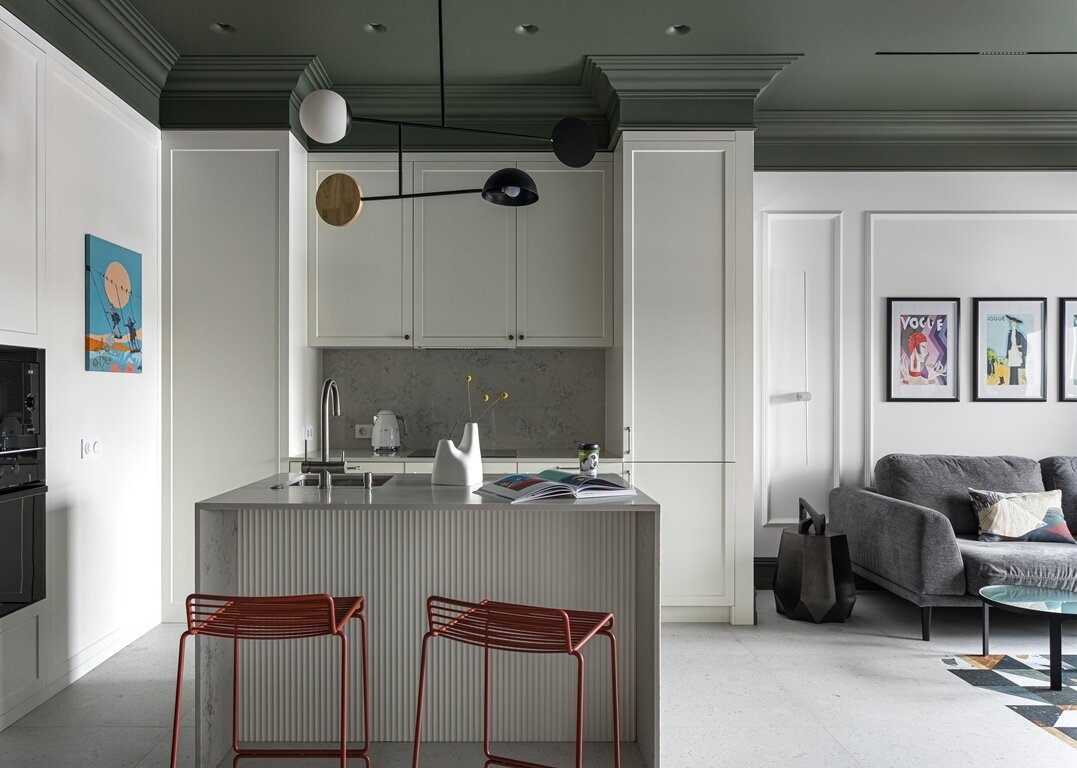 Фотография: Кухня и столовая в стиле Современный, Квартира, Проект недели, Москва, 2 комнаты, 40-60 метров, Volume – фото на INMYROOM