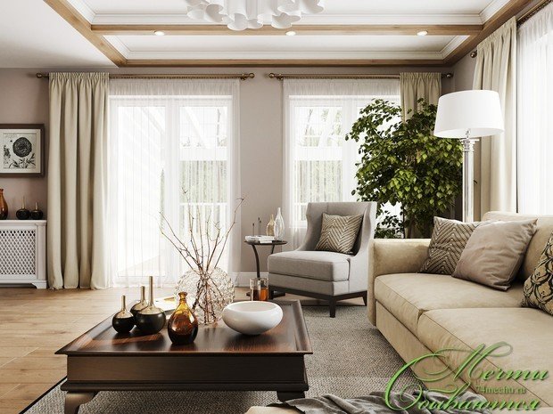 Фото из портфолио Интерьер гостиной в стиле лёгкой классики – фотографии дизайна интерьеров на INMYROOM