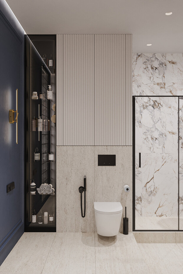 Фотография: Ванная в стиле Современный, Квартира, Студия, Проект дня, Санкт-Петербург, 40-60 метров, VizDiz, Илона Ореховская – фото на INMYROOM