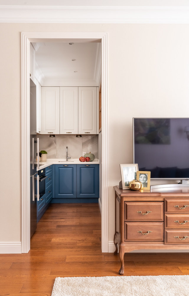 Фотография: Кухня и столовая в стиле Современный, Квартира, Проект недели, Москва, 2 комнаты, 40-60 метров, Наталья Широкорад – фото на INMYROOM Фотография: Кухня и столовая в стиле Современный, Квартира, Проект недели, Москва, 2 комнаты, 40-60 метров, Наталья Широкорад – фото на INMYROOM