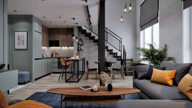 Фото из портфолио Двухуровневая квартира в ЖК "Сердце Столицы" – фотографии дизайна интерьеров на INMYROOM