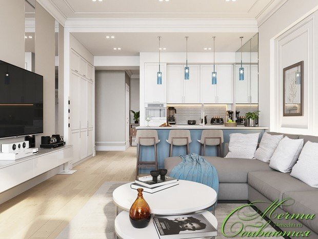 Фото из портфолио Гостиная в стиле лёгкой классики – фотографии дизайна интерьеров на INMYROOM