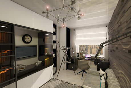 квартира в монохромной гамме 83м2