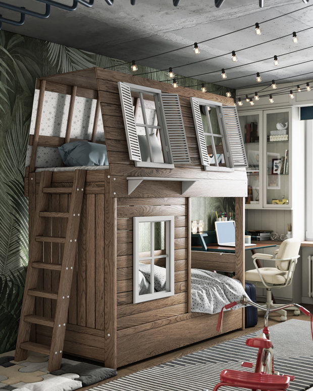 Фотография: Детская в стиле Лофт, Эклектика, Квартира, Проект дня, Санкт-Петербург, ToTaste Studio, 3 комнаты, 60-90 метров, Более 90 метров – фото на INMYROOM