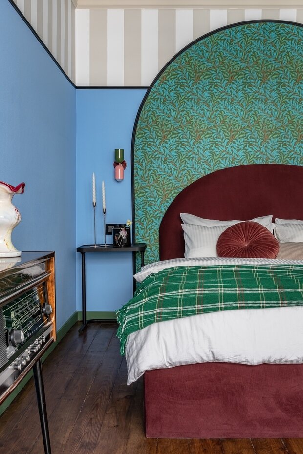 Фотография: Спальня в стиле Эклектика, Винтажный, Малогабаритная квартира, Квартира, Проект недели, Москва, Хрущевка, Кирпичный дом, 1 комната, до 40 метров, Анна Березняк – фото на INMYROOM