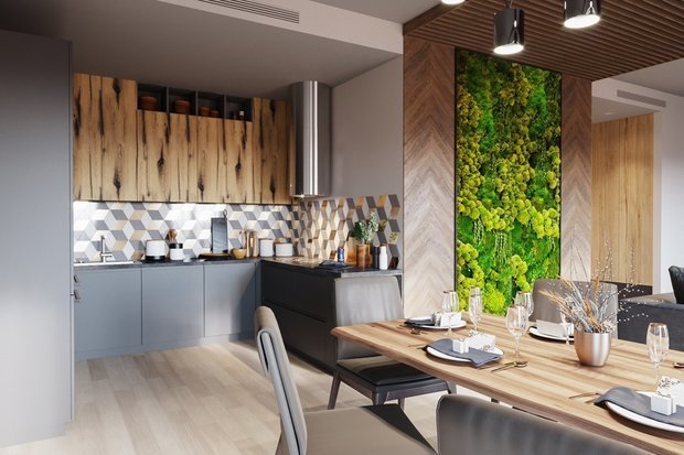 Фотография: Кухня и столовая в стиле Эко, Декор интерьера, экостиль в интерьере, Дарья Ельникова, PARA Studio, Анастасия Рыкова – фото на INMYROOM