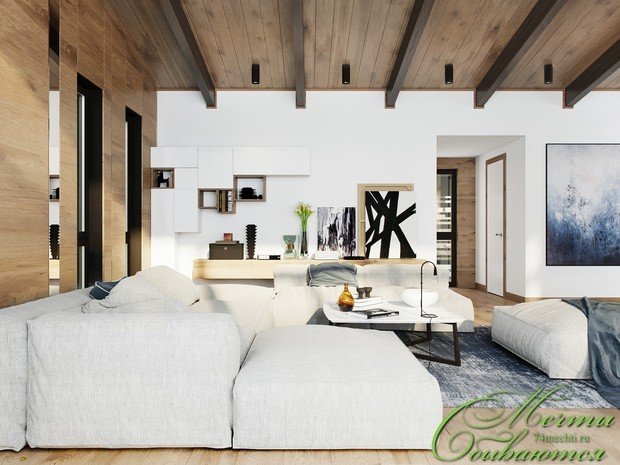 Фото из портфолио Интерьеры дома над прудом в свободном стиле – фотографии дизайна интерьеров на INMYROOM