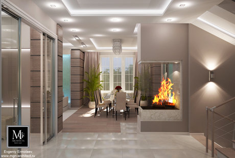 КП Рождествено, дом 450м2, Гостиная, Часть 3